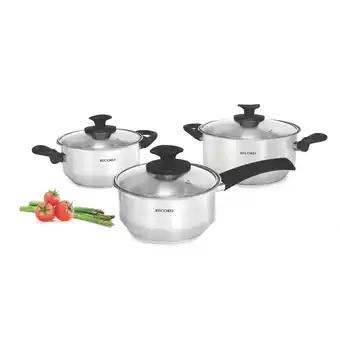Tottus Juego de ollas encanto con tapa de vidrio 6 piezas oferta