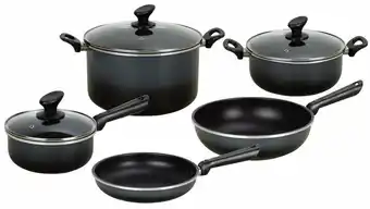 Tottus Juego de ollas 8 piezas degrade negro oferta