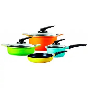 Tottus Bateria de cocina 7 piezas natural colores oferta