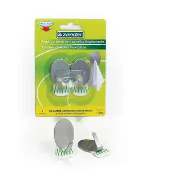 Tottus Gancho adhesivo reusable acero inox x2un oferta