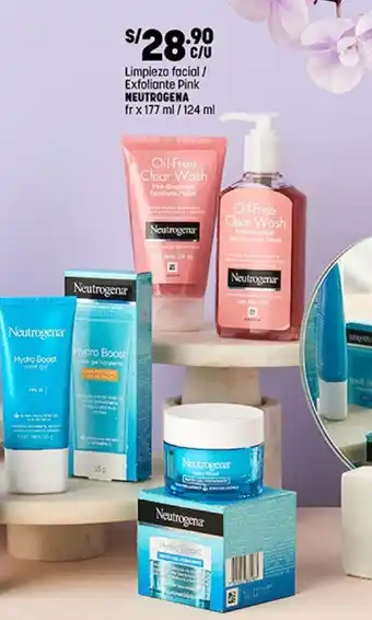 Plaza Vea Limpieza facial / Exfoliante Pink NEUTROGENA fr x 177 ml/124 ml oferta