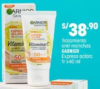 Plaza Vea Tratamiento anti-manchas GARNIER Express aclara fr x40 ml oferta