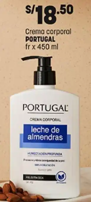 Plaza Vea Crema corporal PORTUGAL fr x 450 ml oferta