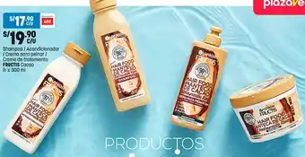 Plaza Vea Shampoo / Acondicionador /Crema para peinar / Crema de tratamiento FRUCTIS Cacao fr x 300 ml oferta