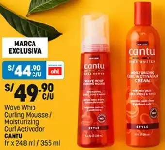 Plaza Vea Wave Whip Curling Mousse / Moisturizing Curl Activador CANTU fr x 248 ml/355 ml oferta