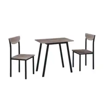 Tottus Juego de comedor bali 2 sillas negro oferta