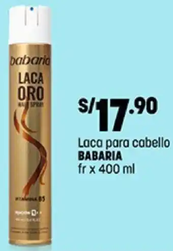 Plaza Vea Laca para cabello BABARIA fr x 400 ml oferta