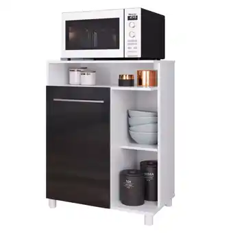 Tottus Mueble para microondas color blanco/negro oferta