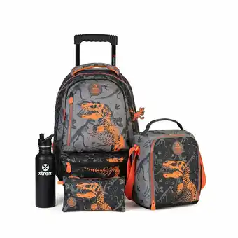 Tottus Mochila con ruedas run pack 095 set 4 pcs dino skull oferta