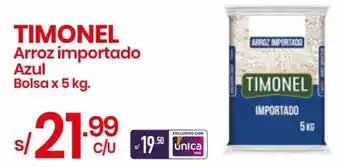 Vega TIMONEL Arroz importado Azul Bolsa x 5 kg. oferta
