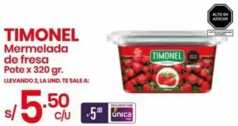 Vega TIMONEL Mermelada de fresa Pote x 320 gr. oferta
