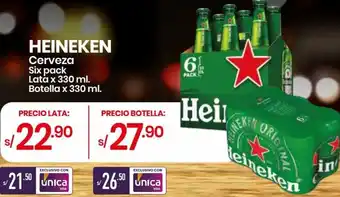 Vega HEINEKEN Cerveza Six pack Lata x 330 ml. Botella x 330 ml. oferta