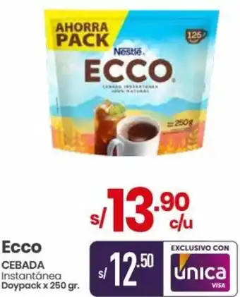 Vega Ecco CEBADA Instantánea Doypack x 250 gr. oferta
