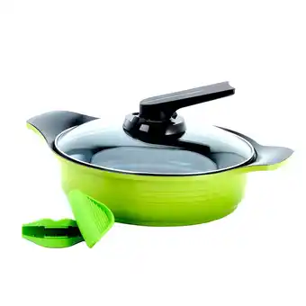 Tottus Olla arrocera c asas silicona 24 cm 2.5 l verde pistacho natural oferta