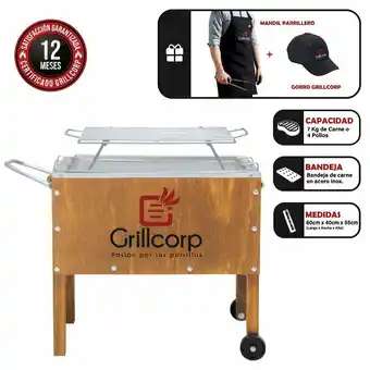 Tottus Kit caja china junior premium + parrilla de varillas + mandil + gorro oferta