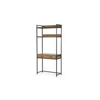 Tottus Escritorio modular lomond mango y negro oferta