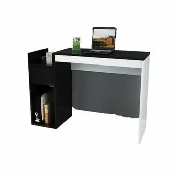 Tottus Escritorio lufus con secciones - negro / blanco oferta