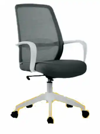 Tottus Silla giratoria c/ brazos fijos blanco gris oferta