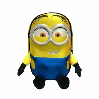 Tottus Mini mochila scool premium minions 3d con capucha oferta