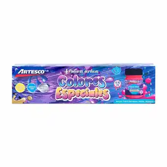 Tottus Pintura acrilica col especiales set x6 oferta