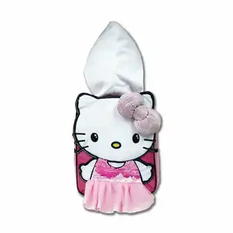 Tottus Mini mochila scool premium hello kitty con capucha oferta