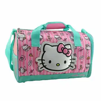 Tottus Maletin scool hello kitty deluxe de tela con bolsillos oferta