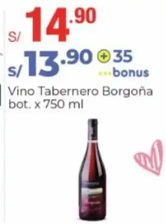 Metro Vino Tabernero Borgoña bot. x 750 ml oferta