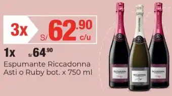 Metro Espumante Riccadonnal Asti o Ruby bot. 3 x 750 ml oferta
