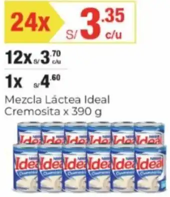 Metro Mezcla Láctea Ideal Cremosita 24 x 390 g oferta