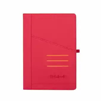 Tottus Libreta smart rojo + lapicero marron oferta