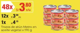 Metro Trozos de atún Metro en aceite vegetal 48 x 170 g oferta