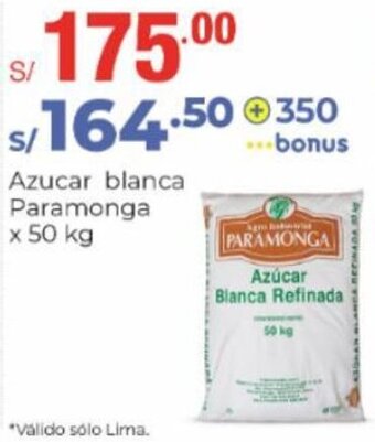 Metro Azucar blanca Paramonga x 50 kg oferta