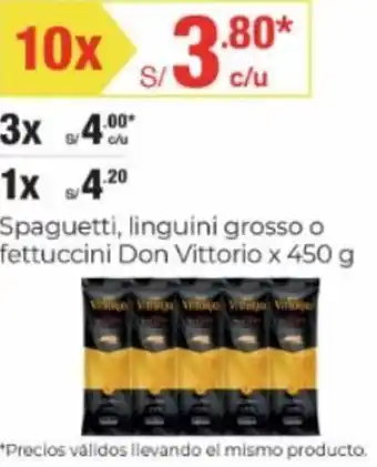 Metro Spaguetti, linguini grosso o fettuccini Don Vittorio 10 x 450 g oferta