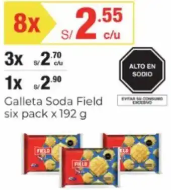 Metro Galleta Soda Field six pack 8 x 192 g oferta