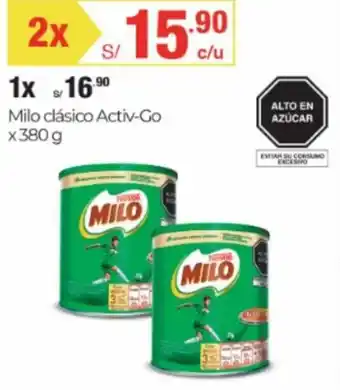 Metro Milo clásico Activ-Go 2 x 380 g oferta