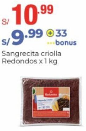Metro Sangrecita criolla Redondos x 1 kg oferta