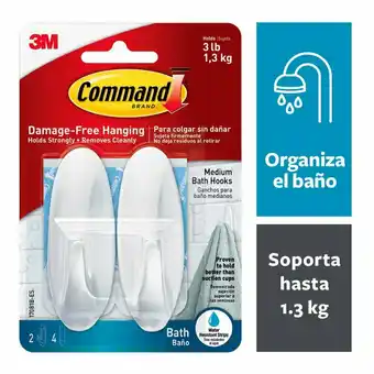 Tottus Gancho command mediano bano x2 oferta
