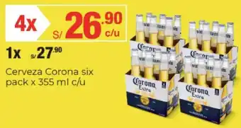 Metro Cerveza Corona six pack 4 x 355 ml c/u oferta