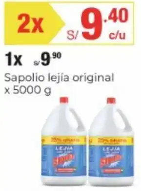 Metro Sapolio lejía original 2 x 5000 g oferta