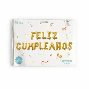 Tottus Feliz cumpleaños metalico dorado oferta