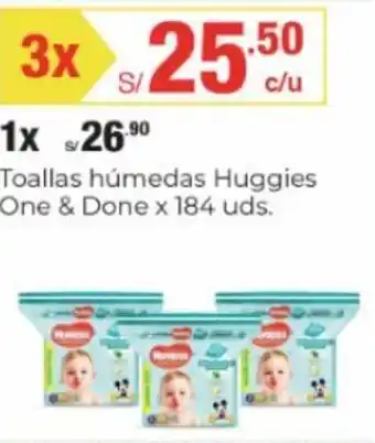 Metro Toallas húmedas Huggies One & Done 3 x 184 uds. oferta