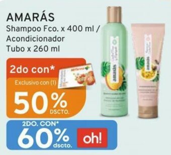 Mifarma AMARÁS Shampoo Fco. x 400 ml / Acondicionador Tubo x 260 ml oferta