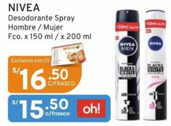 Mifarma NIVEA Desodorante Spray Hombre / Mujer Fco. x 150 ml / x 200 ml oferta