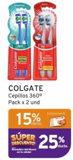 Mifarma COLGATE Cepillos 360° Pack x 2 und oferta