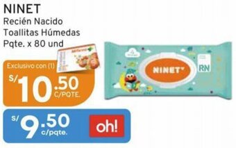 Mifarma NINET Recién Nacido Toallitas Húmedas Pqte. x 80 und oferta