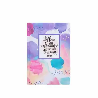 Tottus Agenda 2021 trendy acuar con lapicero morado oferta