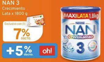 Mifarma NAN 3 Crecimiento Lata x 1800 g oferta
