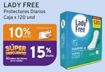 Mifarma LADY FREE Protectores Diarios Caja x 120 und oferta