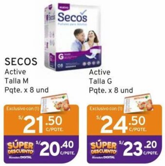 Mifarma SECOS Active Talla M Pqte. x 8 und oferta