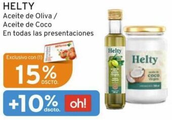 Mifarma HELTY Aceite de Oliva / Aceite de Coco En todas las presentaciones oferta